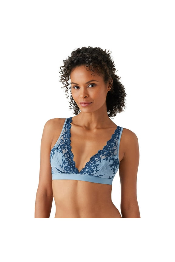Women's Embrace Lace Wire Free Convertible Bra, Windward Blue/Titan, 34