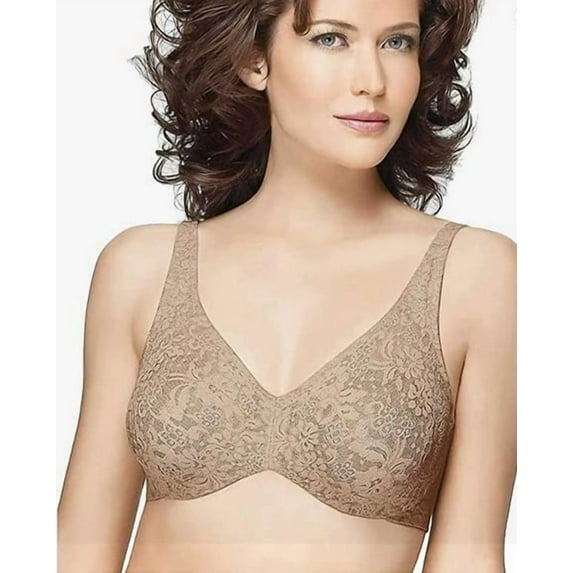 Wacoal Women's Halo Lace Full Coverage Underwire Bra Toast Size 40DD