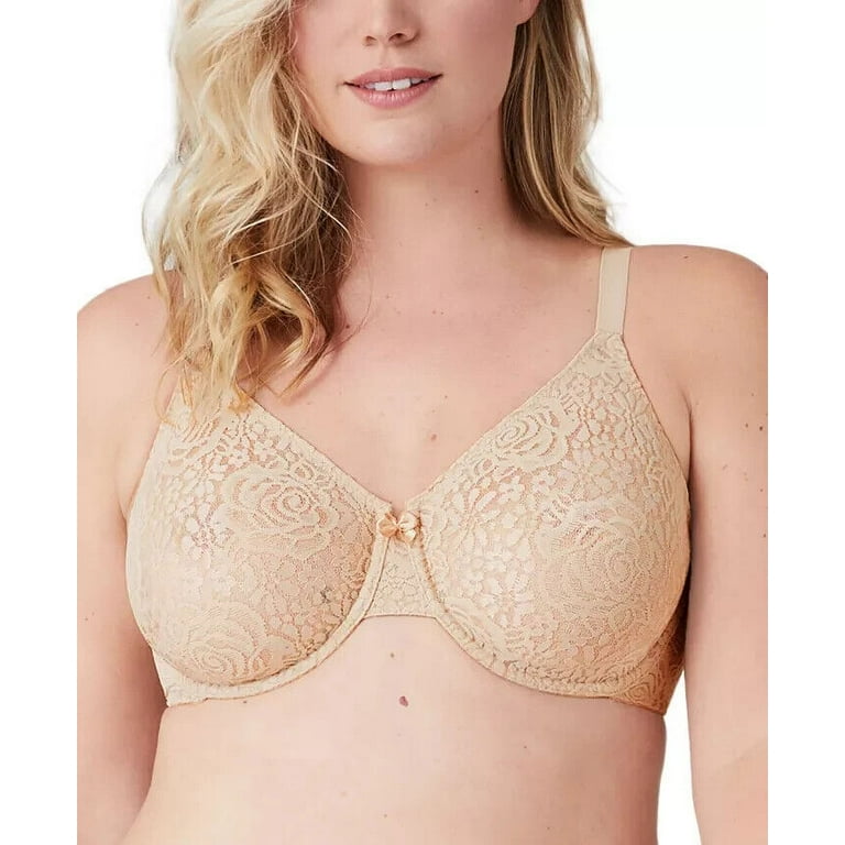 Wacoal Women s Halo Lace Underwire Bra 34D Natural Nude