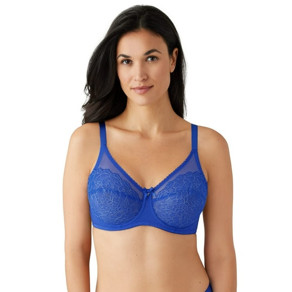 Wacoal Women's Plus Size Retro Chic Full Figure Underwire Bra, Radiant Blue, 42DD