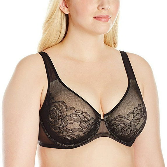 Wacoal Women's Plus Size Stark Beauty Underwire Bra, Black, 34D
