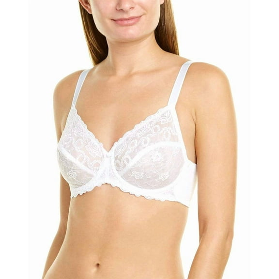 Wacoal Women's Renaissance Rose Embroidered Underwire Bra, White, 34C