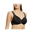 thumbnail image 1 of Wacoal Women's Retro Chic Full Figure Contour Underwire Bra, Black, 38D, 1 of 2