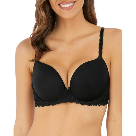 Wacoal Womens Raffine Contour Demi Bra,Black,32 D