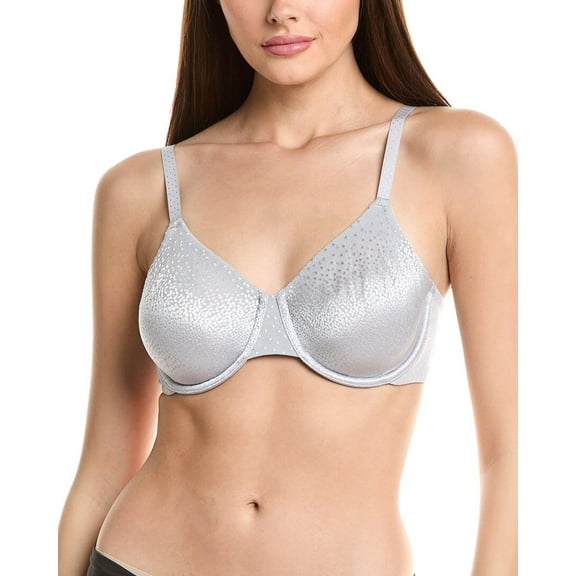 Wacoal Women's Back Appeal Seamless Unlined Underwire Bra, SILVERSCONCE II, 40D
