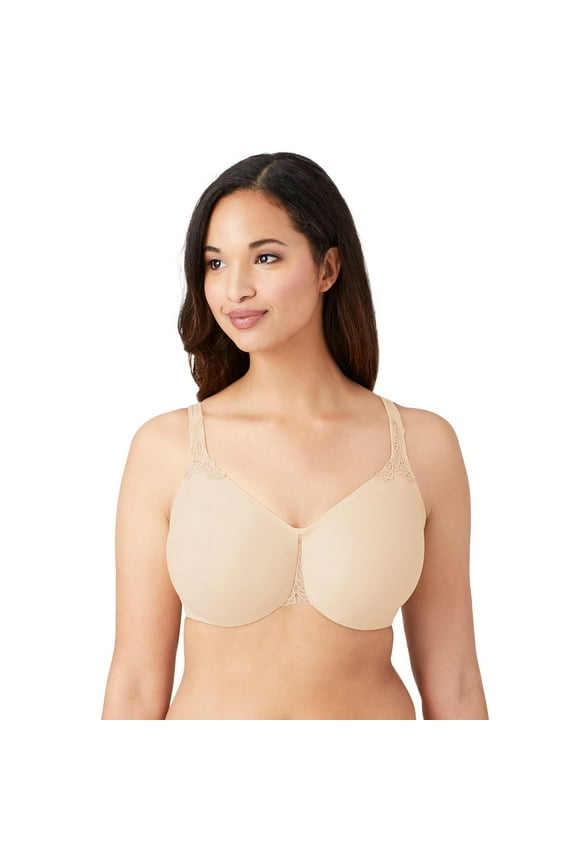 womens Bodysuede Ultra Full Figure Seamless Underwire Bra, Sand, 34DDD