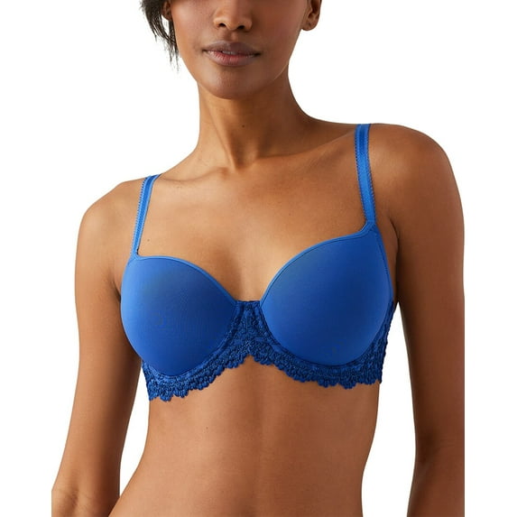 Wacoal womens Embrace Lace Contour Bra, 32D, Blue