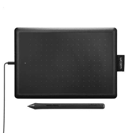 One by Wacom Student Drawing Tablet (small) – Works with Chromebook, Mac, PC - Black/Red