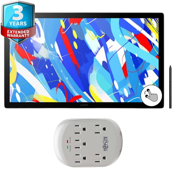 Wacom Cintiq 24 Creative Pen and Touch Display - Black (2025) w/ Surge RJ11 Protector + 3Yr Warranty