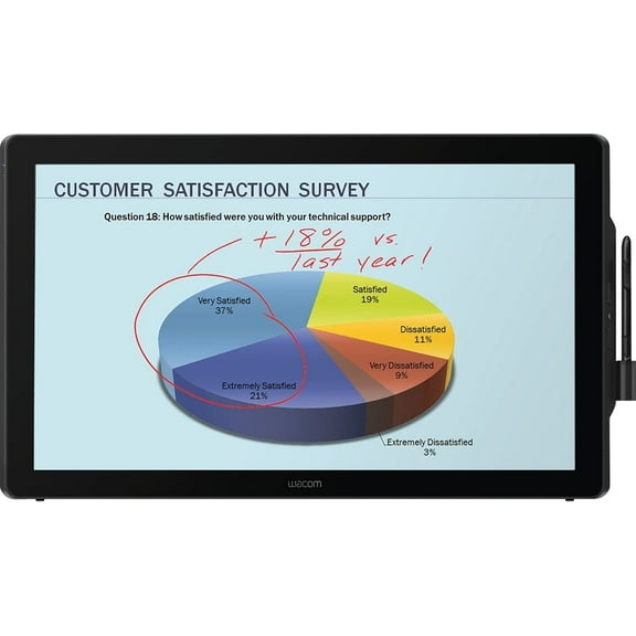 Wacom DTK2451 24" Full HD LCD Interactive Pen Display, Black