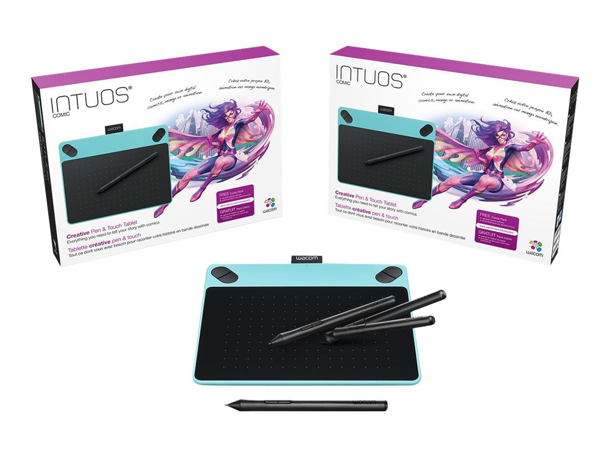 Wacom Intuos Comic クリエイティブタブレット Wacom Intuos COMIC Pen & Touch Tablet, Small, Blue - Walmart.com