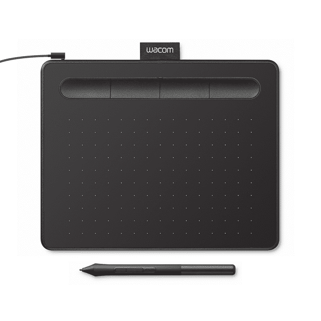 Wacom Intuos Graphics Drawing Tablet, 3 Bonus Software Included, 7.9"x 6.3", Black, Small (CTL4100)
