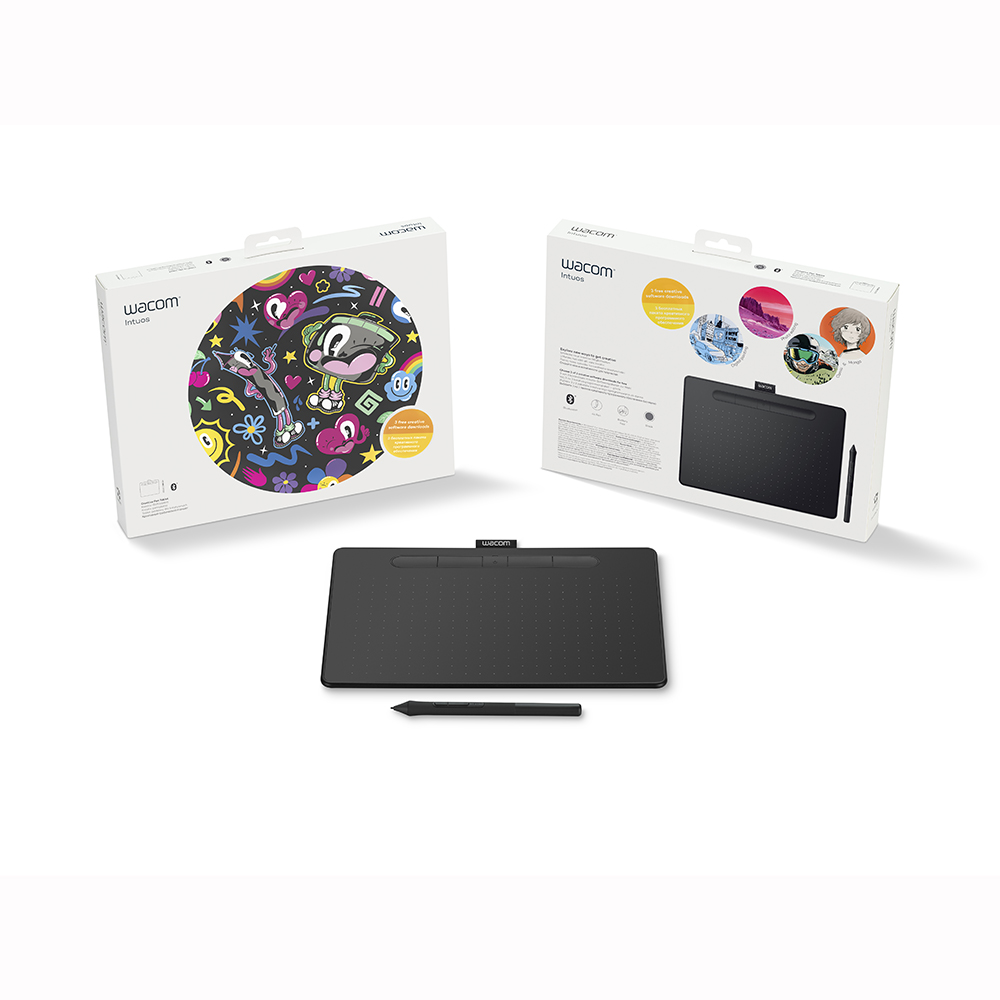 Wacom Intuos Wireless Graphics Drawing Tablet with 3 Bonus Software Included, 10.4" X 7.8", Black, Medium (CTL6100WLK0) - image 1 of 9
