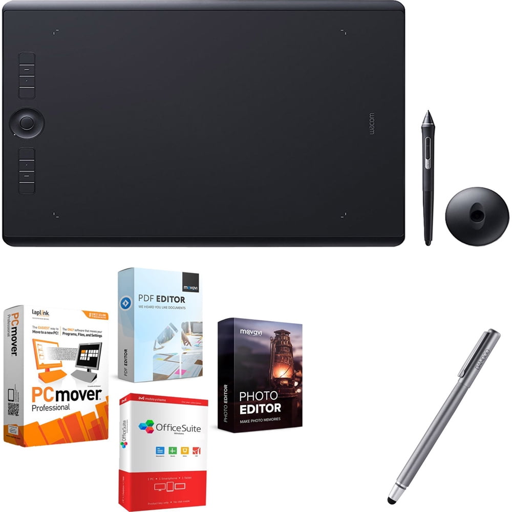 Wacom PTH860 Intuos Pro Large Creative Pen Tablet, Black Bundle