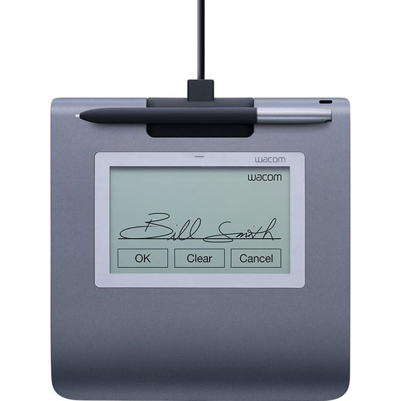Wacom STU-430 45" Monochrome Signature Pad Graphics Tablet, Gray