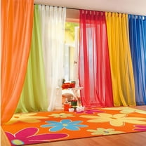 Wadada 1 PCS Pure Color Door Window Curtain Drape Panel Sheer Scarf Valances