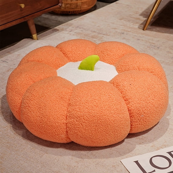 Wadada 1 Pcs Pumpkin Throw Pillow Fall Thanksgiving Cushion 15.7 x 15.7 Inch 3D Pumpkin Throw Pillow Pumpkin Sofa Throw Pillow Cushion Home Decoration for Car Bedroom Sofa Couch (Orange)