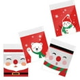 thumbnail image 1 of Wadada 100 Pcs Christmas Candy Bags, Small Self Adhesive Cookie Bags Cellophane Treat Bags with Snowflake Elk Sock Pattern for Kids Christmas Party Chocolate Snacks Gift DIY Supplies, 4 Styles, 1 of 6