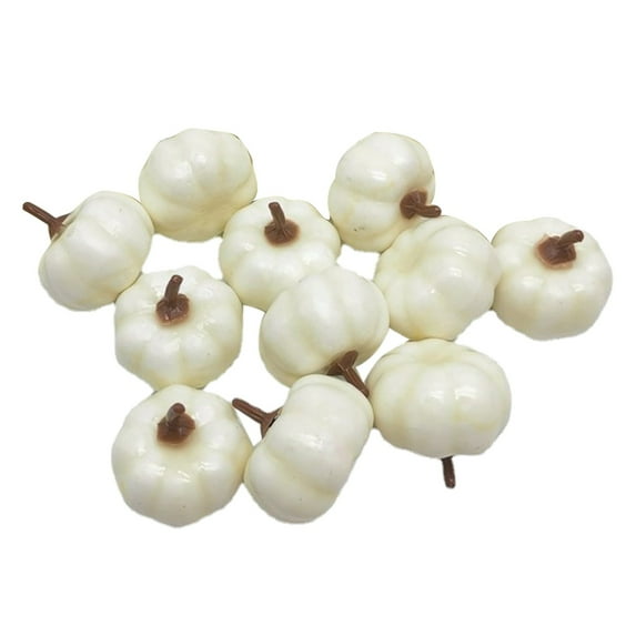 Wadada 12 Pcs Fall Rustic Artificial Pumpkins Small Harvest Baby Boo Foam Pumpkins Decorative Pumpkins for Farmhouse Wedding Halloween Thanksgiving Tiered Tray Tabletop Display DIY Projects