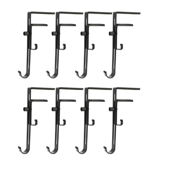 Wadada 2 in 1 Mantel Hanger for Garland, Adjustable Stocking Hangers for Mantel Weighted, Fireplace Garland Hangers Heavy Duty for Door Frame, Two Hooks Dual Purpose and Padded Contact Points(8pcs)