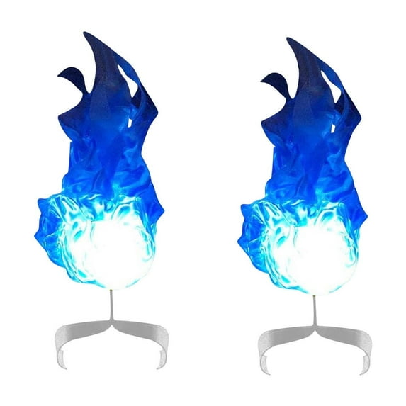 Wadada 2 Pack Halloween Floating Fireball, Creative Flame Prop, Illuminated Floating Fire, Artificial Fake Fire Floating Props No Flame for Home Halloween Party Cool Role Playing Decorations