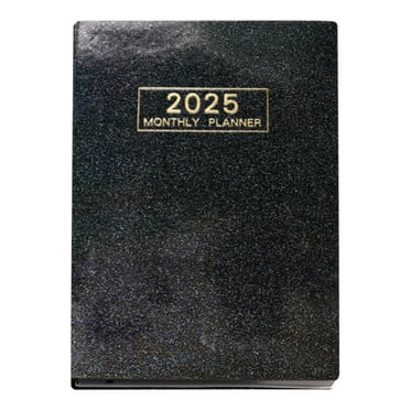 Wadada 2025 Planner (Medium Size 8.1''x 5.7'' Hardcover) - Daily Weekly and Monthly Calendar Agenda 2025 Appointment Book with Hourly Time Slots, Monthly Tabs, 64 Sheets - Black