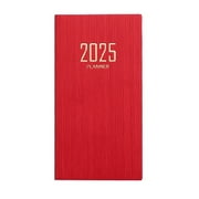 Wadada 2025 Planner - Monthly Planner/Calendar 2025, JAN. 2025 - DEC. 2025, 6.8" x 6.8", 12 Monthly Planner with Tabs & Pocket, Flexible Cover, Twin-Wire Binding, Thick Paper - Red