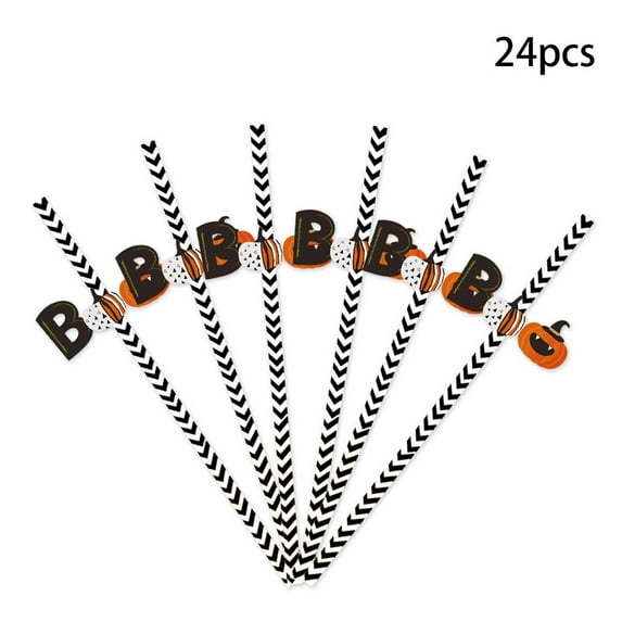 Wadada 24PCS Halloween Party Favors for Kids, Halloween Straws for Prizes for Kids Party, Crazy Straws for Halloween Non Candy Goodie Bag Fillers Treat Bag Stuffers, Birthday Party Supplies Decor