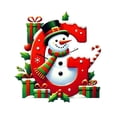 thumbnail image 1 of Wadada 26 Snowman Alphabet Ornaments for Christmas Tree Red Initial Letter Hanging Pendant with Green Hat Mini Monogram Hanging Decorations for Christmas Tree Party Gifts DIY Decor (Letter G), 1 of 5