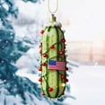 thumbnail image 1 of Wadada 2D Christmas Decorations, Acrylic Pickle Christmas Tree Hanging Ornament, Cucumber Shape Ornaments, Cute Mini Cucumber Christmas Pendant, Holiday Parties and Christmas Decorations, 1 of 5