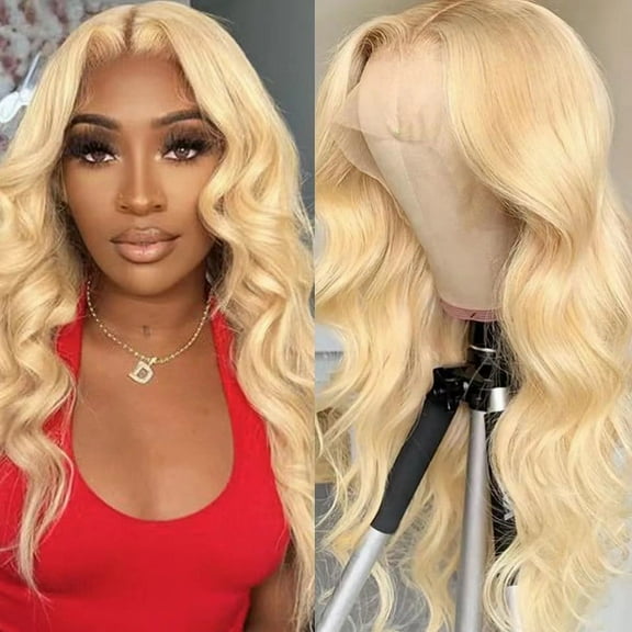 Wadada 30 inch Deep Wave Lace Front Wigs ,With Wavy Medium Parted Wavy Full Head Long Curly Hair Lace Front Wigs Human Hair Pre Plucked Glueless Wigs Human Hair for Women (D)
