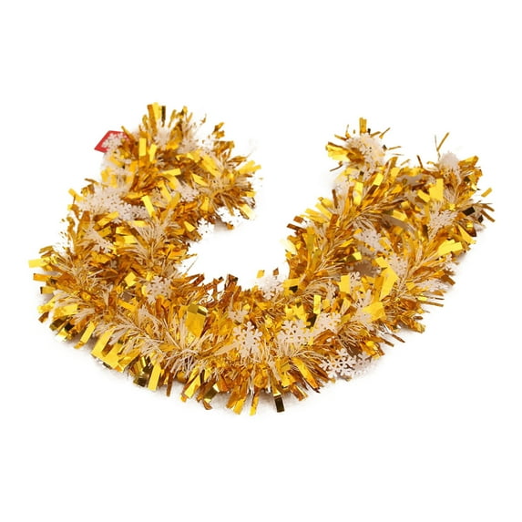 Wadada 5.9FT Christmas Tinsel Garland,Gold Shiny Metallic Foil Decorations for Parade Floats, Halloween, Christmas Tree, New Year Parties,Birthday Party,Indoor and Outdoor Disco Party Supplies