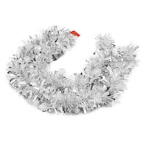 Wadada 5.9FT Christmas Tinsel Garland,Silver Shiny Metallic Foil Decorations for Parade Floats, Halloween, Christmas Tree, New Year Parties,Birthday Party,Indoor and Outdoor Disco Party Supplies