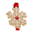 thumbnail image 1 of Wadada 6 pcs Christmas Wood Clips Mini Clothespins Christmas Tree Snowflake Elk Gloves Clothespins Wooden Photo Clips Tiny Wood Clips for Hanging Christmas Cards Paper Crafts (Snowflakes), 1 of 7