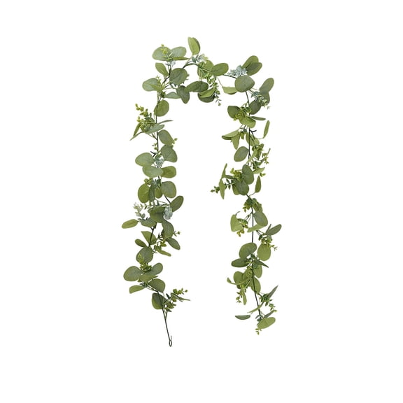 Wadada Artificial Eucalyptus Garland 5.9FT Spring Greenery Garland Summer Faux Silver Dollar Eucalyptus Greenery Garland Vines for Table Wedding Arch Birthday Home Party Mantle Christmas Decor