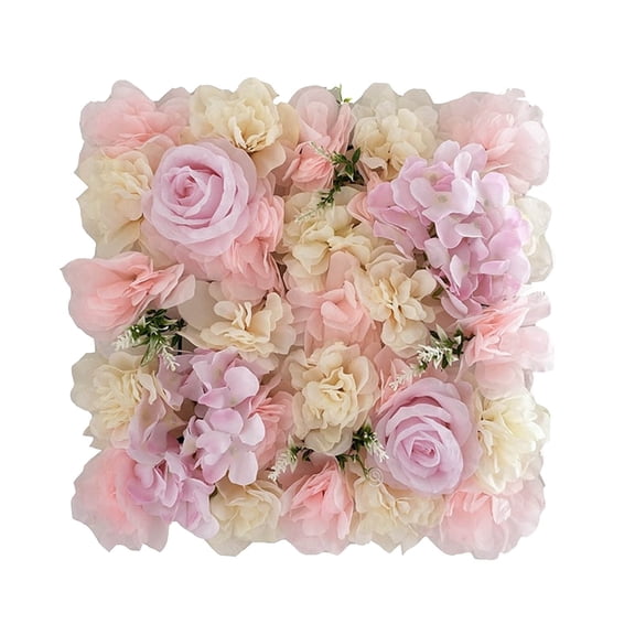 Wadada Artificial Flower Wall, Wall Flower Silk Rose,Flower Wall Panel, 13.7x13.7 Inches,Used for Wedding Garden Wall, Used for Party, Church Wall, Stage Background Decoration