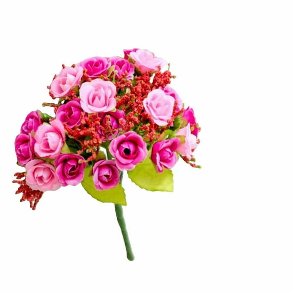 Wadada Artificial Flowers, Real Looking Blush Fake Rose Long Stem Silk Artificial Rose Flowers Home Decor for Wedding Bouquet, Centerpieces Birthday Flowers Party Garden Floral Arrangement (Hot Pink)