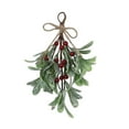 thumbnail image 1 of Wadada Artificial Mistletoe Hanging Ornaments, 9 Inches Length, Red Berries, Christmas Decor for Doors, Walls, Fireplaces, Seasonal Holiday Home Decorations,Winter Wonderland Decor, 1 of 5