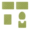 thumbnail image 1 of Wadada Bathroom Rug Sets 5 Piece, Memory Foam Bath Mat, Non Slip Super Absorbent Soft Bathroom Mats, Machine Washable Bathroom Floor Mats Sets for Sink,Tub, Shower and Toilet (Green), 1 of 7