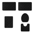 thumbnail image 1 of Wadada Bathroom Rug Sets 5 Piece, Memory Foam Bath Mat, Non Slip Super Absorbent Soft Bathroom Mats, Machine Washable Bathroom Floor Mats Sets for Sink,Tub, Shower and Toilet (Black), 1 of 7
