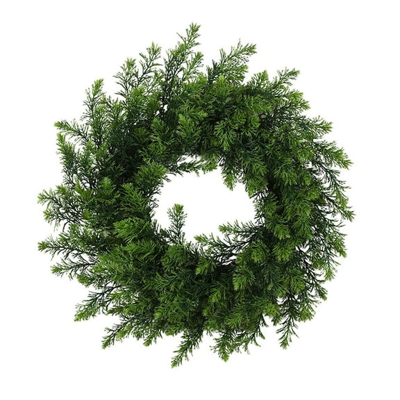 Wadada Boxwood Wreath Front Door 18'' Artificial Wreath. Wreaths for Front Door Farmhouse Wedding Green Year Round Indoor Outdoor for Summer Home Decoration