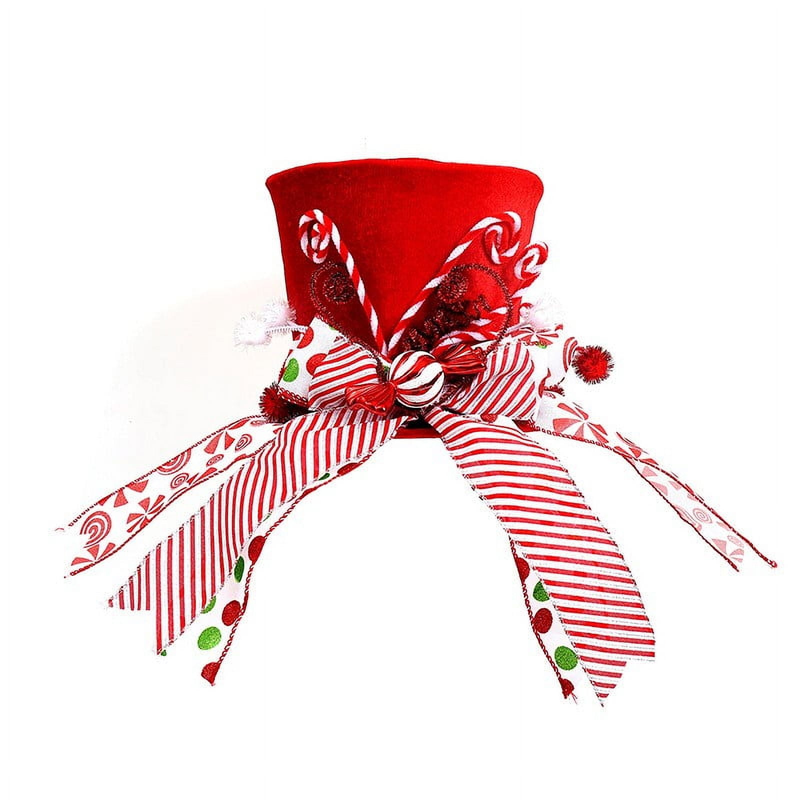 Wadada Candy Christmas Tree Topper - Large Red Tree Topper Hat with ...
