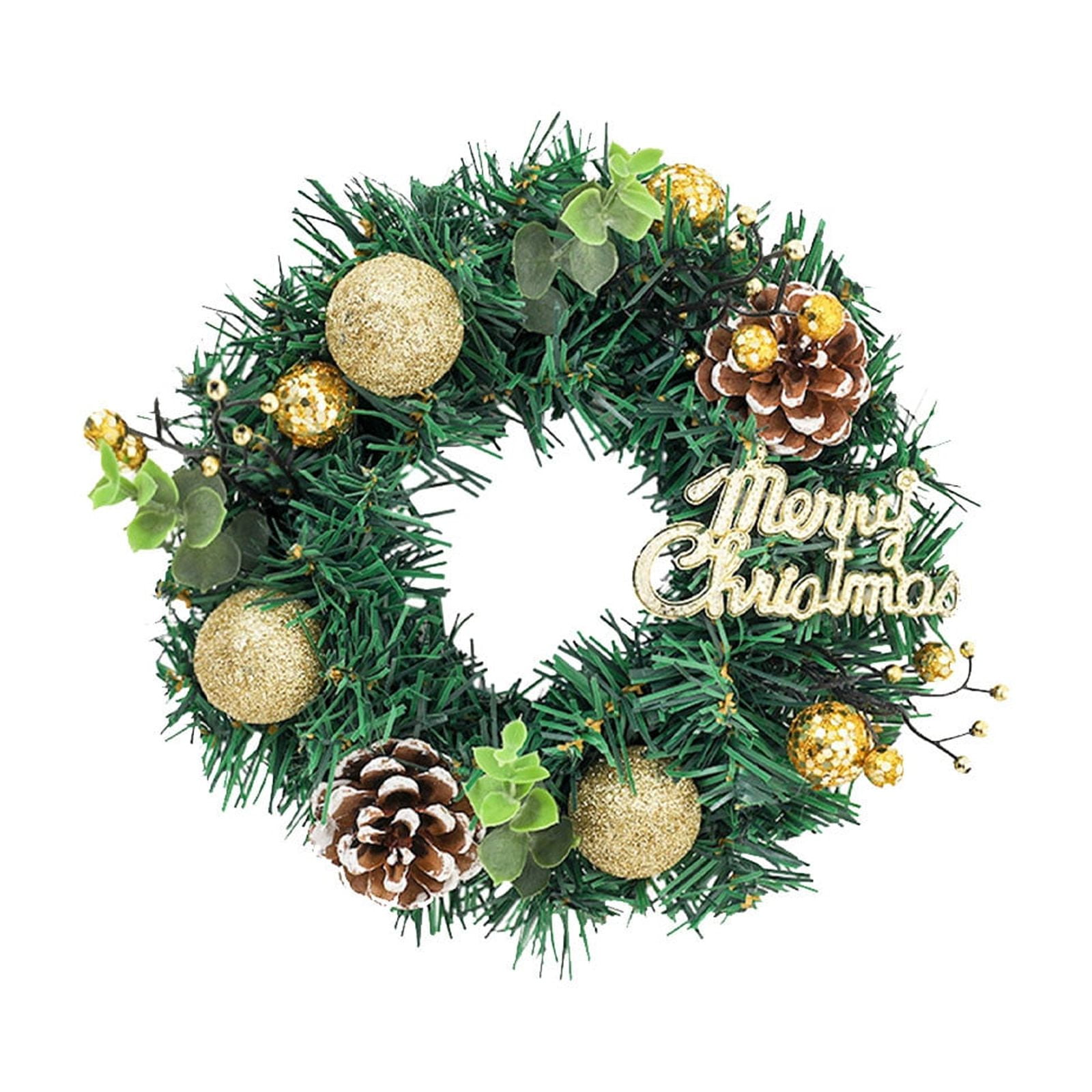 Wadada Christmas Candle Rings Artificial Red Rose Snowy Pine Cone ...