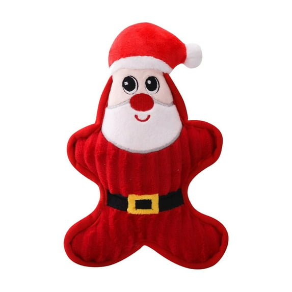 Wadada Christmas Dog Chew Toys, Santa Claus Dolls with Fun Squeaky Sounds, Dog Rope Toys Pet Chew Toys Chew Training Toys Assorted Styles for Small Medium Large Dog