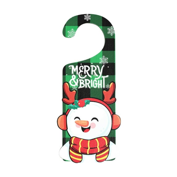 Wadada Christmas Door Hanger Decor,DIY Christmas Doorknob Diamond Art Decorations,Christmas Door Handle Decorations,Christmas Doorknob Tree Holiday Hanging Sign Pendants,for Home Hotel Bedroom Door