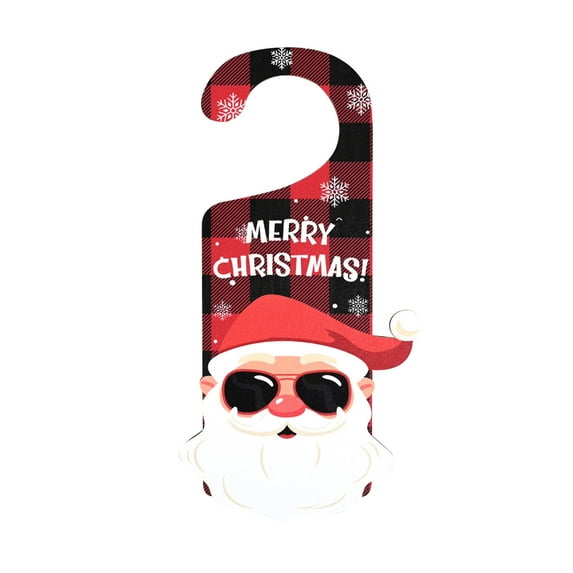 Wadada Christmas Door Hanger Decor,DIY Christmas Doorknob Diamond Art Decorations,Christmas Door Handle Decorations,Christmas Doorknob Tree Holiday Hanging Sign Pendants,for Home Hotel Bedroom Door