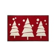 thumbnail image 1 of Wadada Christmas Door Mat Outdoor, Merry Christmas Welcome Mats for Front Door, Christmas Poinsettia Non Slip Holiday Red Doormat Indoor Entryway Floor Rug for Entrance Outside Home 15”x23”, 1 of 1