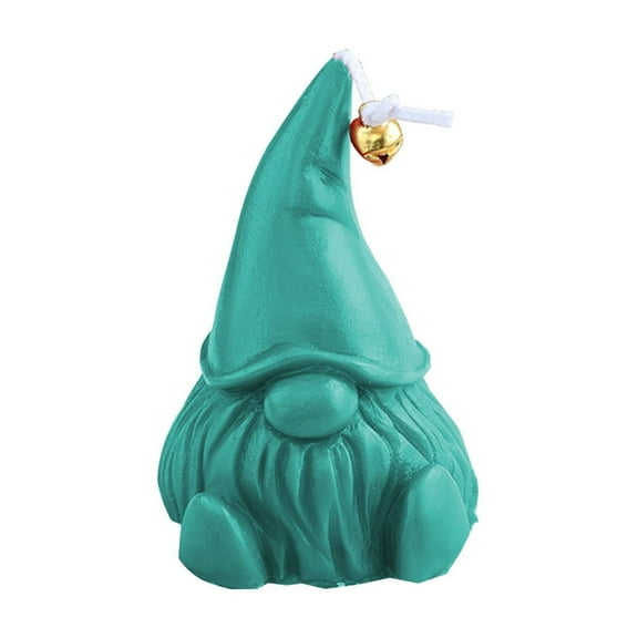 Wadada Christmas Gnome Scented Candles 3.5inch Tea Lights Candles Soy Wax Aromatherapy Candles with Bell on The Top for Holiday Festival New Year Home Party Table Decorations (Green)
