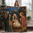 thumbnail image 1 of Wadada Christmas Jesus Throw Blanket Christian Gifts for Women 39 x 27 Christmas Flannel Blanket Religious Warm Throw Blanket Printed Cozy Throws for Winter Bedding Couch Gifts for Women (Jesus), 1 of 6