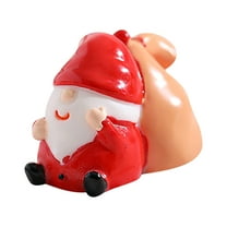 Wadada Christmas Miniature Figurines Ornaments, Resin Xmas Miniatures Mini Landscape Christmas Tree Snowman Santa Figurines for DIY Snow Globes Crafts Winter Fairy Garden Dollhouse Decoration (1PCS)